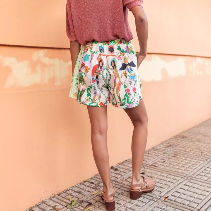 Damen entspannte Baumwollshorts Drune