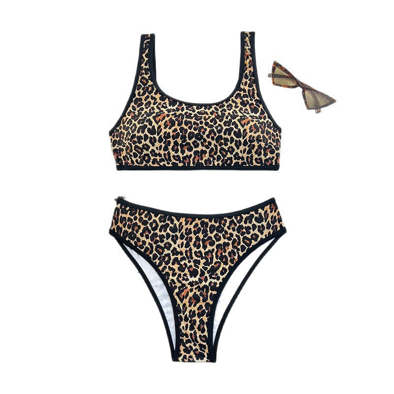 Damen Sportlicher Bikini im Leo-Look Drune
