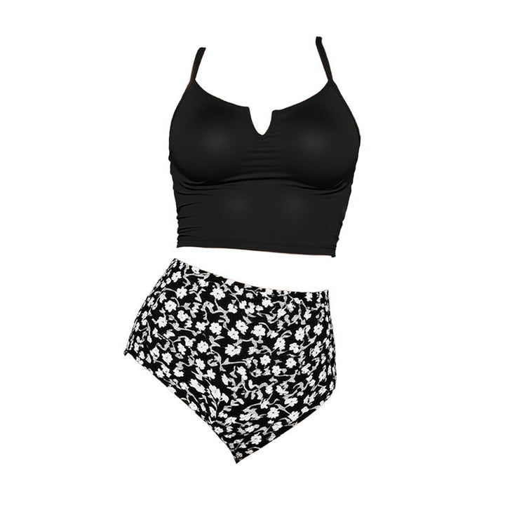 Damen Hochtaillierter Bikini mit elegantem Crop-Top Drune