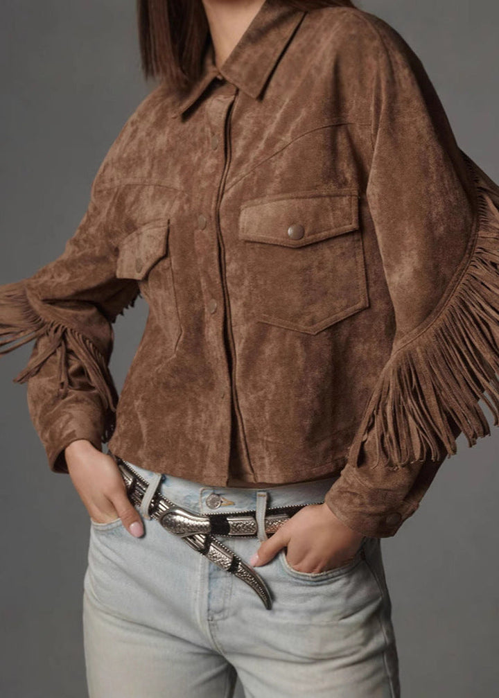 Drune | Charm Fransen Wildlederjacke