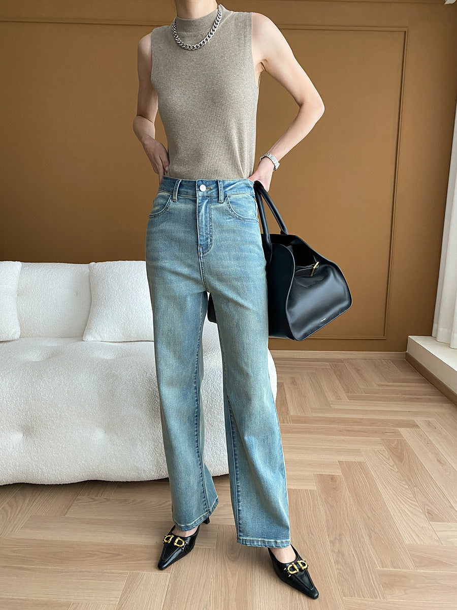 Damen lässiges Trägershirt mit hohem Kragen und figurbetontem Schnitt Drune