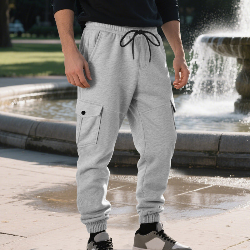 Herren Cargo-Jogginghose mit seitlichen Taschen und elastischem Bund Drune