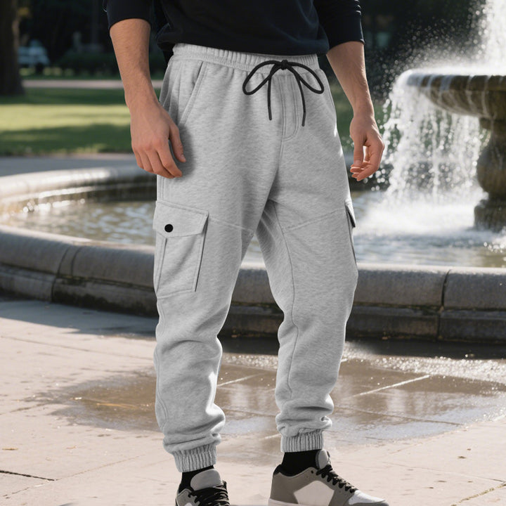 Herren Cargo-Jogginghose mit seitlichen Taschen und elastischem Bund Drune