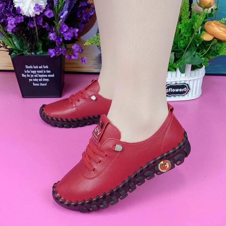 Damen nan flexible faltbare Freizeitsneaker mit stoßdämpfender Profilsohle Drune
