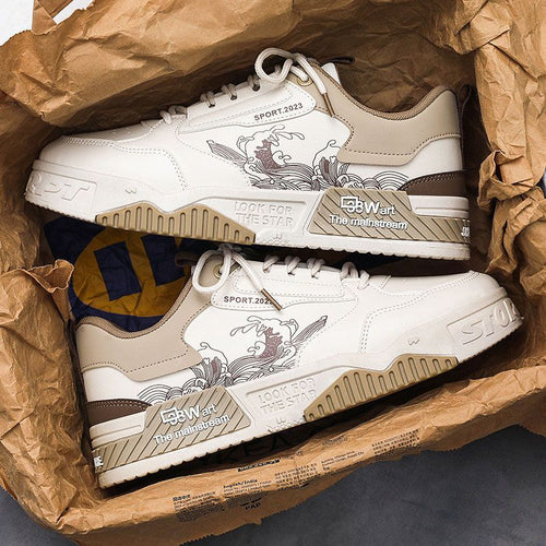 Damen Sportliche Sneaker mit einzigartigem Kunstdesign Drune