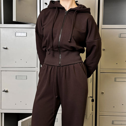 Damen lässiger Hoodie-Jumpsuit Drune