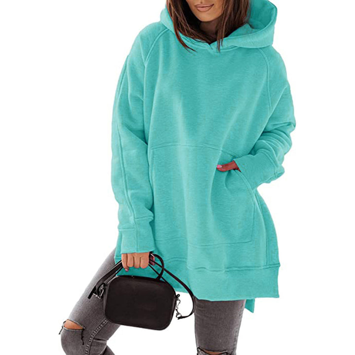 Damen Oversized Kapuzenpullover mit seitlichen Schlitzen und modischem Design Drune