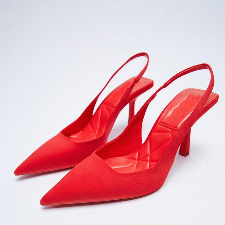 Damen Sling-Pumps mit elegantem V-Ausschnitt und komfortablem Blockabsatz Drune