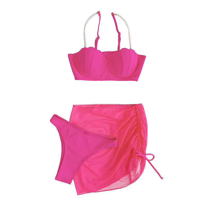 Damen Bikini-Set mit elegantem Bustier und modischem Rock Drune