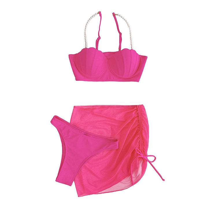 Damen Bikini-Set mit elegantem Bustier und modischem Rock Drune