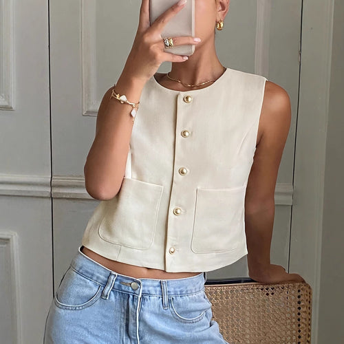 Damen modischer ärmelloser Blazer Drune