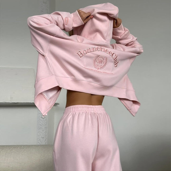 Damen Oversized Sweatshirt und Weite Hose Set Drune