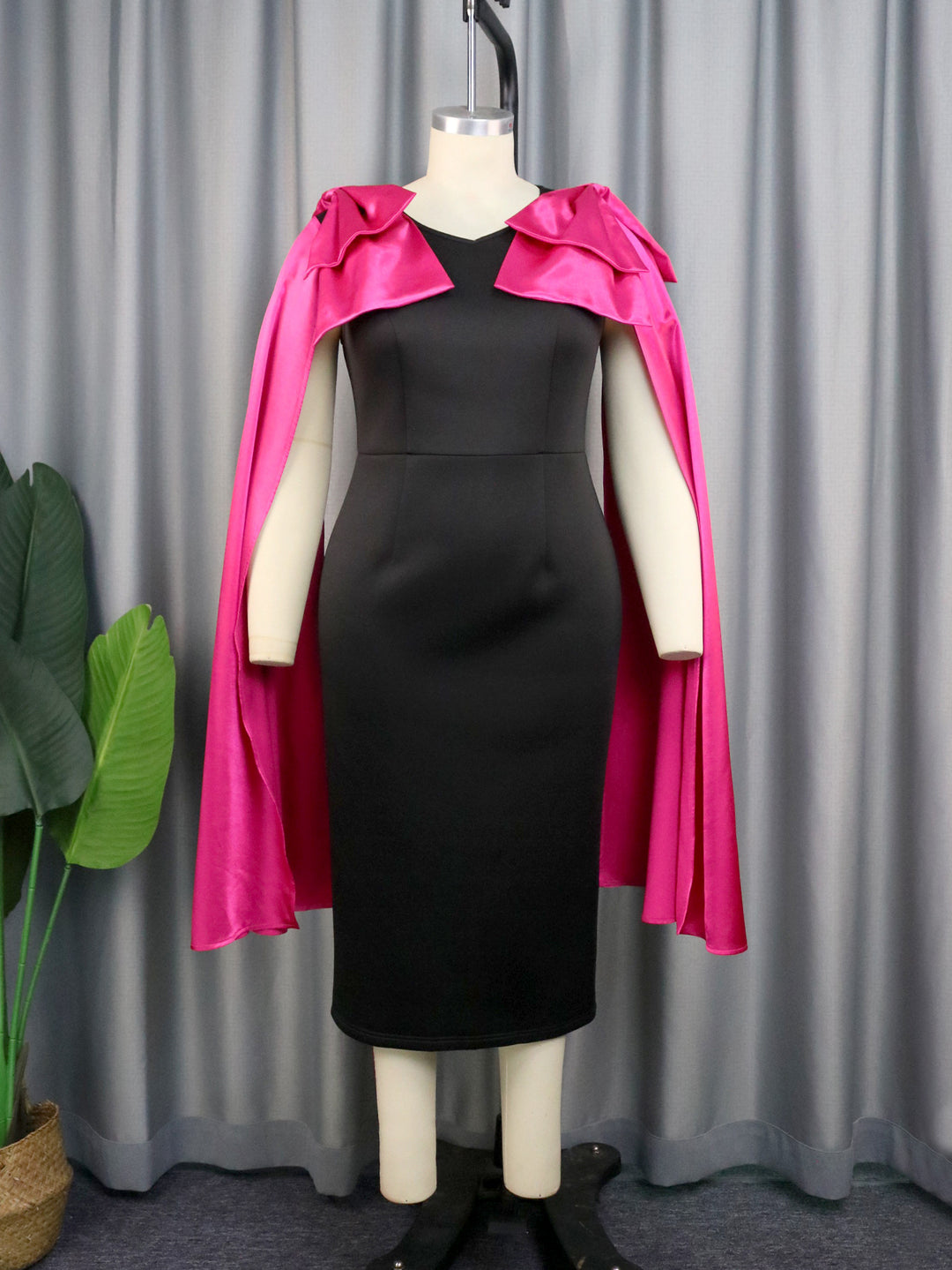 Damen Abendkleid mit eleganter Überwurfausschnitt Drune