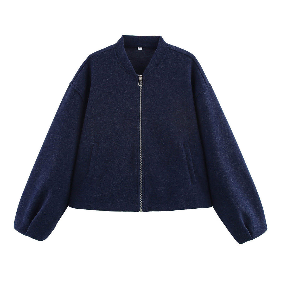 Damen lässige Übergangsjacke mit Stehkragen und asymmetrischem Schnitt Drune