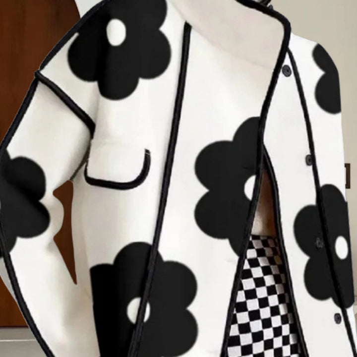 Damen Jacke mit floralem Muster und modernem Schnitt Drune