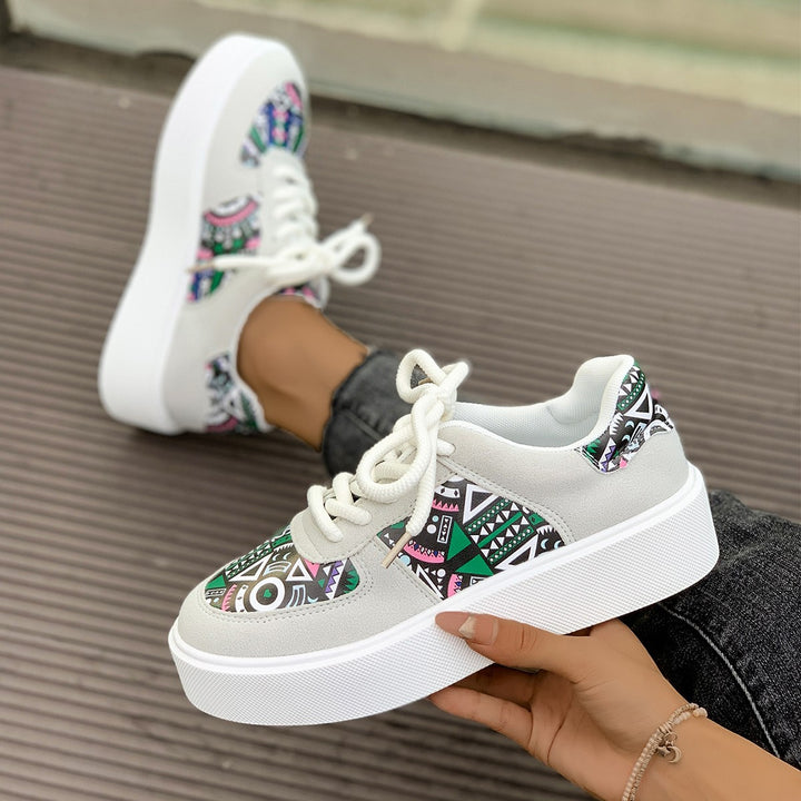 Damen modische Plateau-Sneaker mit auffälligem Design Drune