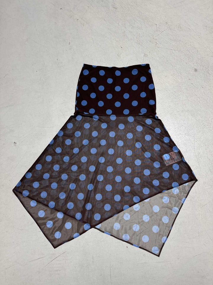 Damen ärmelloses Oberteil mit einzigartigem polka-dot Design und verstellbarem Halspartie Drune