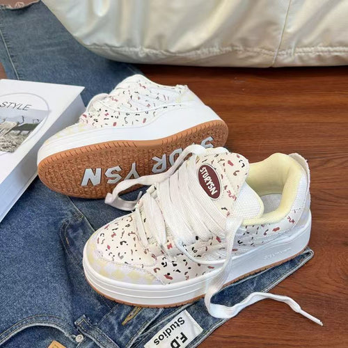 Damen Sneakers mit atmungsaktivem Obermaterial und modischem Muster Drune
