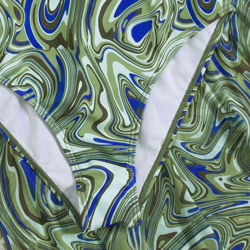 Damen Freizeitkleid mit Rüschendetails und maritimem Muster Drune