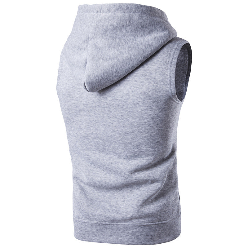 Herren Elegantes Ärmelloses Zip-Hoodie Drune