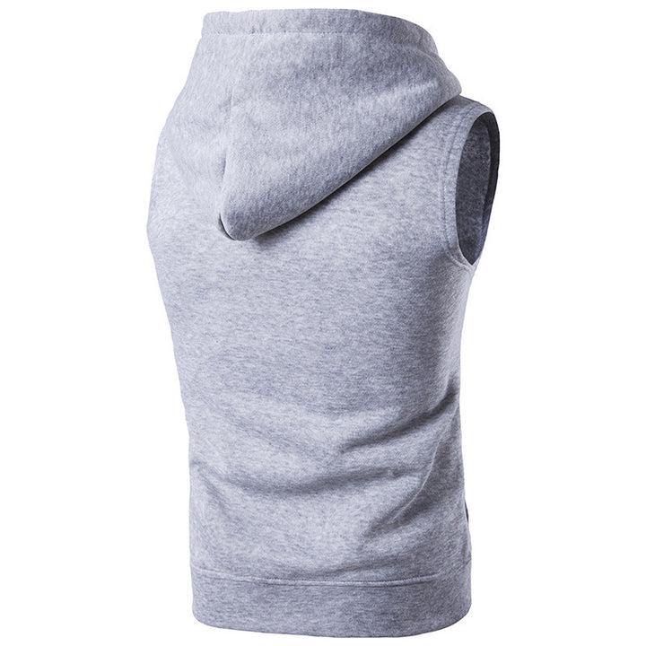 Herren Elegantes Ärmelloses Zip-Hoodie Drune