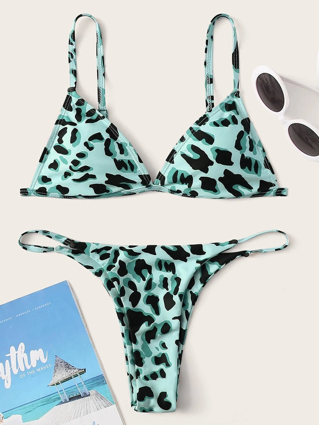 Damen Triangel-Bikini mit aufregendem Leoparden-Design Drune
