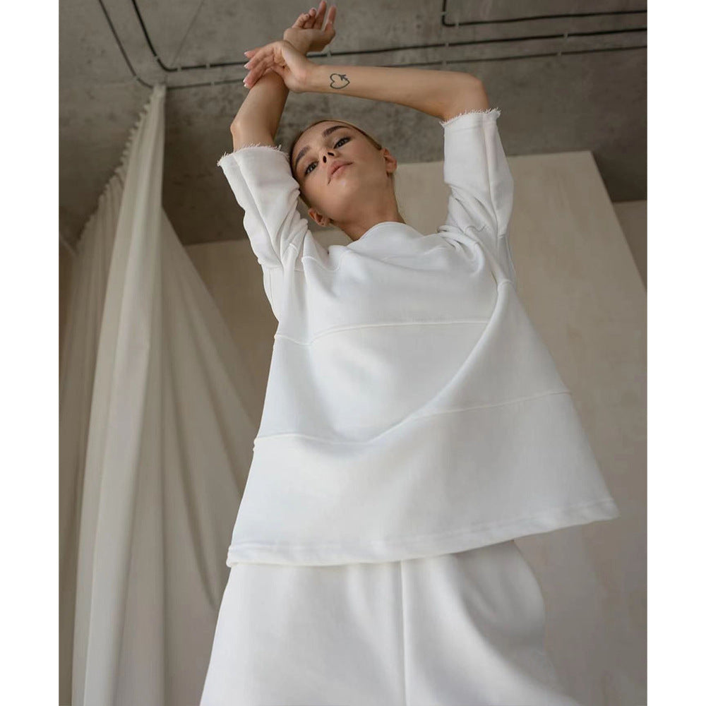 Damen Freizeitset mit lässigem T-Shirt und Shorts Drune