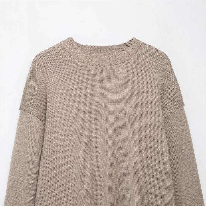 Damen gemütlicher Strickpullover Drune
