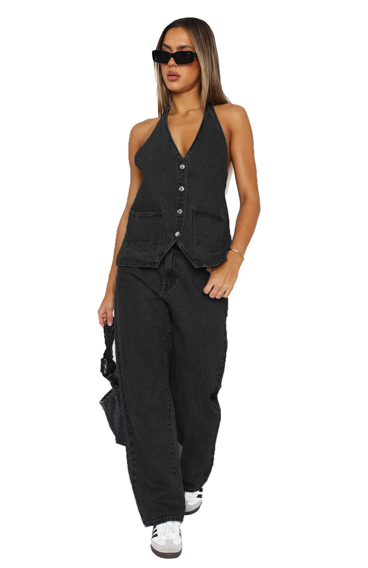 Damen Elegantes und lässiges Zweiteiler-Anzug-Set Drune