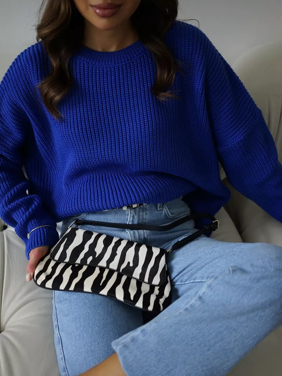 Damen nan Gürteltasche mit Zebramuster, Doppelklappen-Design und verstellbarem Hüftgurt Drune