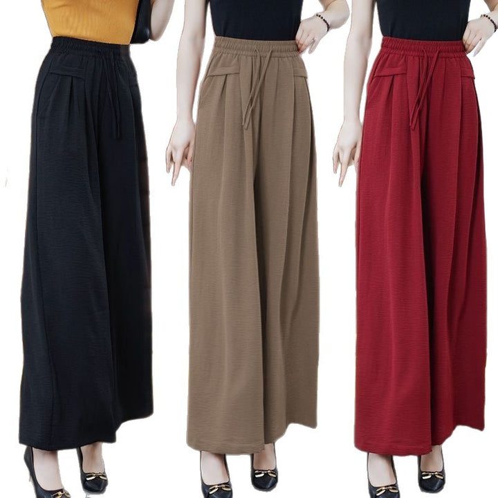 Damen Elegante und fließende Weitbein-Hose Drune