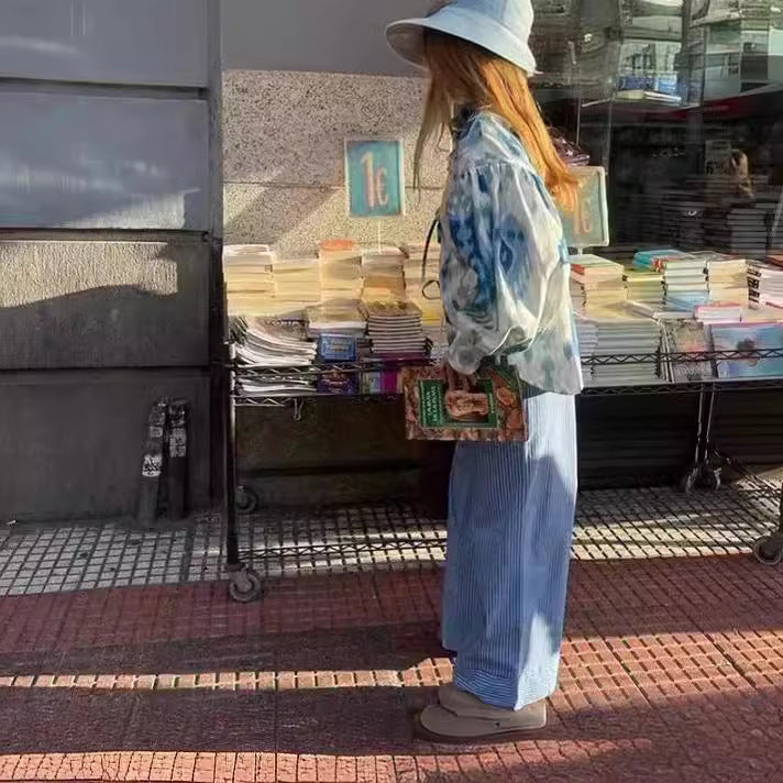 Damen Modische halbärmelige Bluse mit voluminösen Ärmeln Drune