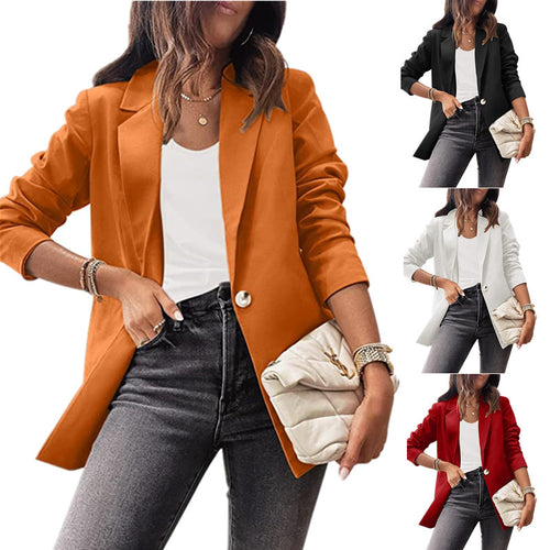 Damen eleganter Blazer mit modischem Schnitt und praktischen Taschen Drune
