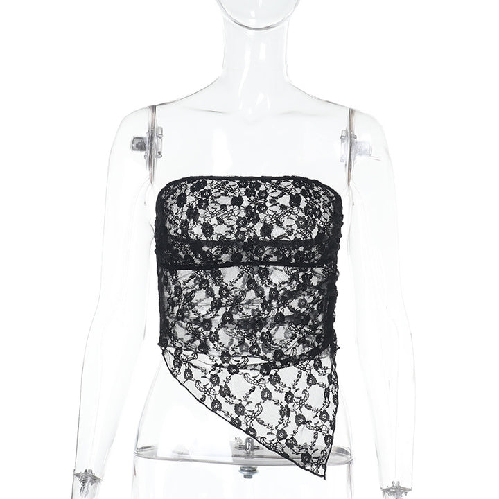 Damen Spitzen-Bustier mit asymmetrischem Saum Drune