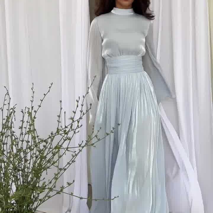 Drune | Stylisches Maxikleid mit Bindegürtel