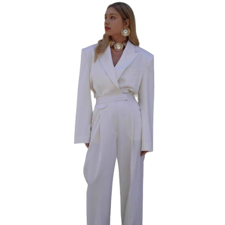 Damen Oversized Blazer mit tailliertem Gürtel Drune
