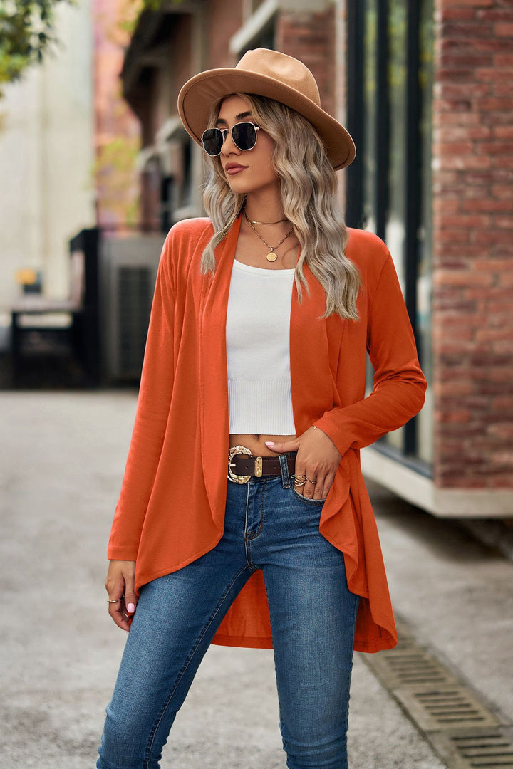 Damen Strickjacke mit asymmetrischem Saum und lässigem Schnitt Drune