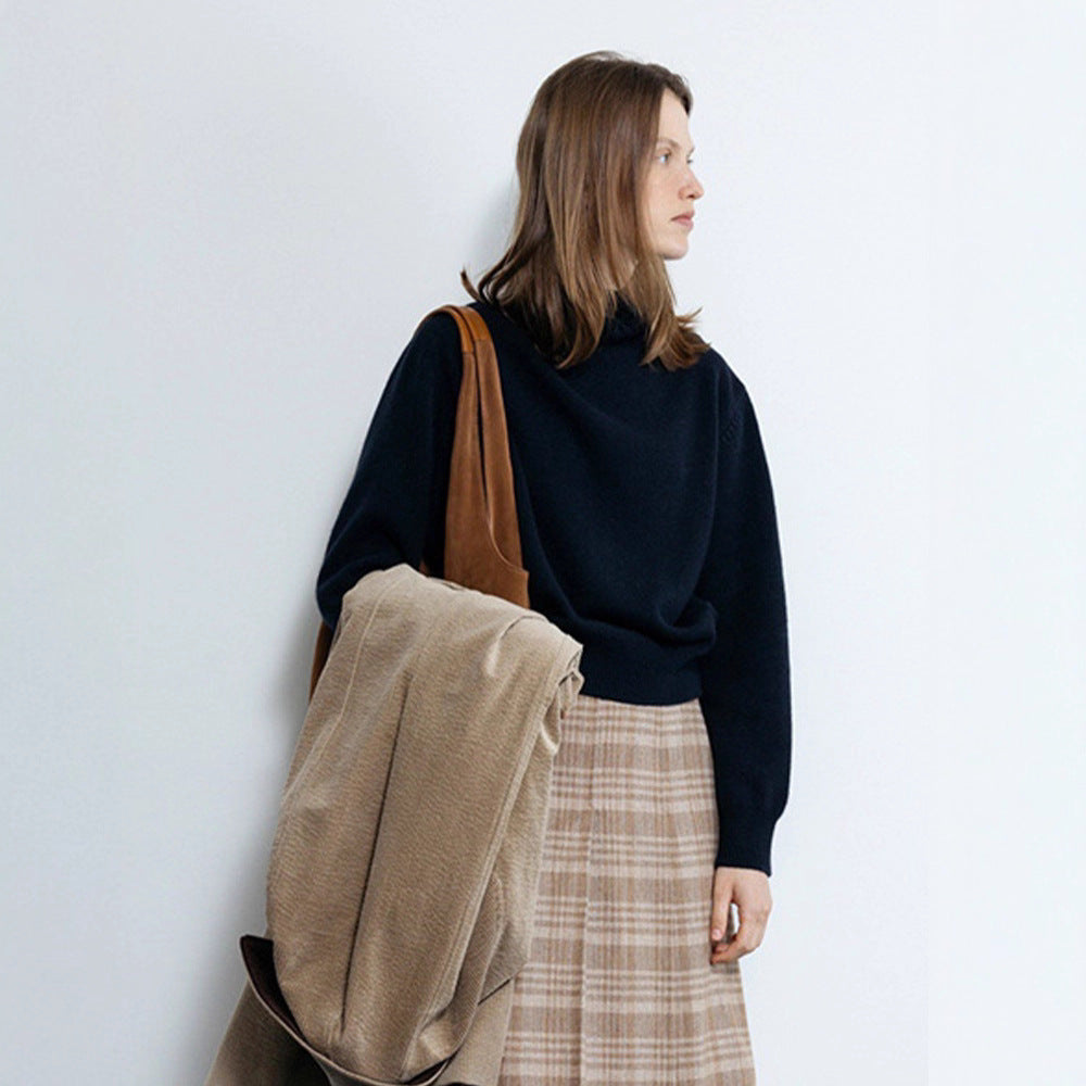 Damen Kuscheliger Rollkragenpullover aus hochwertigem Strick Drune