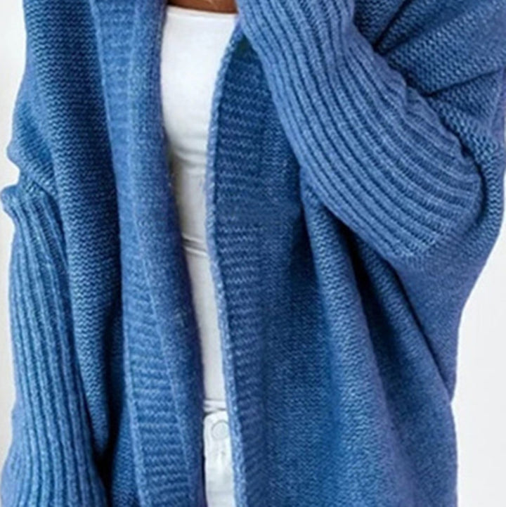 Damen gemütlicher Cardigan mit Kapuze und Farbverlauf Drune
