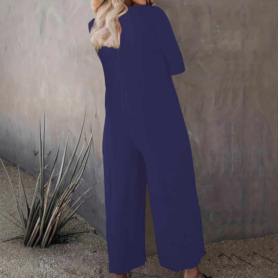 Damen Weitgeschnittenes Jumpsuit mit praktischen Taschen und modernem Schnitt Drune