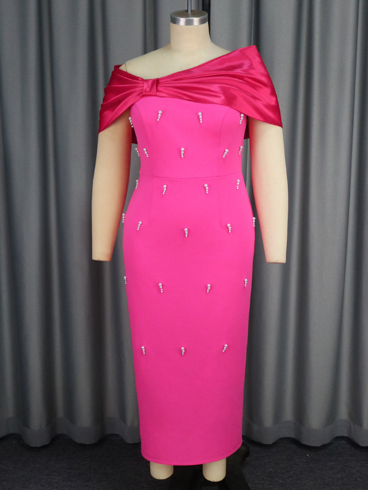 Damen Abendkleid mit schickem Oberteil und funkelnden Applikationen Drune