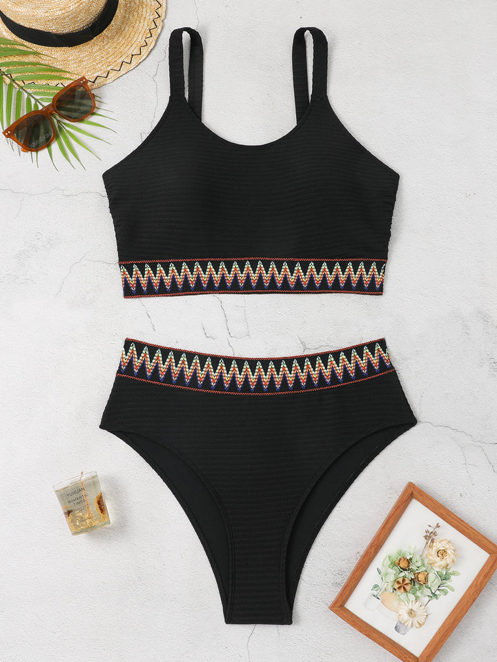 Damen Sportliches Bikini-Set mit dekorativem Bund Drune
