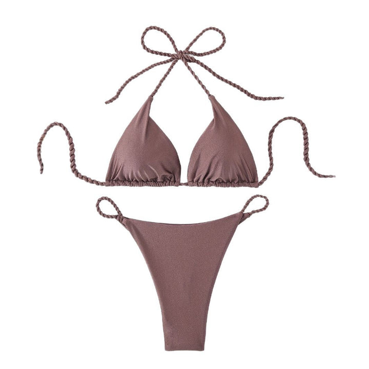 Damen Triangel-Bikini mit geflochtenen Trägern Drune