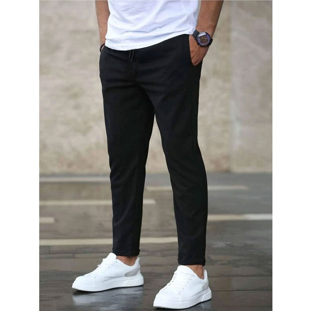 Herren lässige Freizeithose mit elastischem Bund und praktischen Taschen Drune