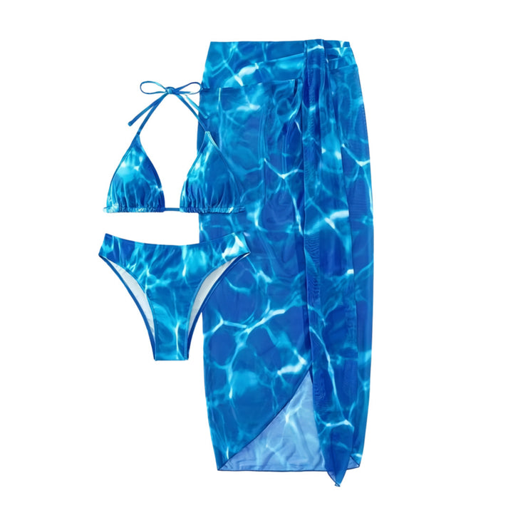 Damen Triangel-Bikini-Set mit eleganter Strandsarong Drune