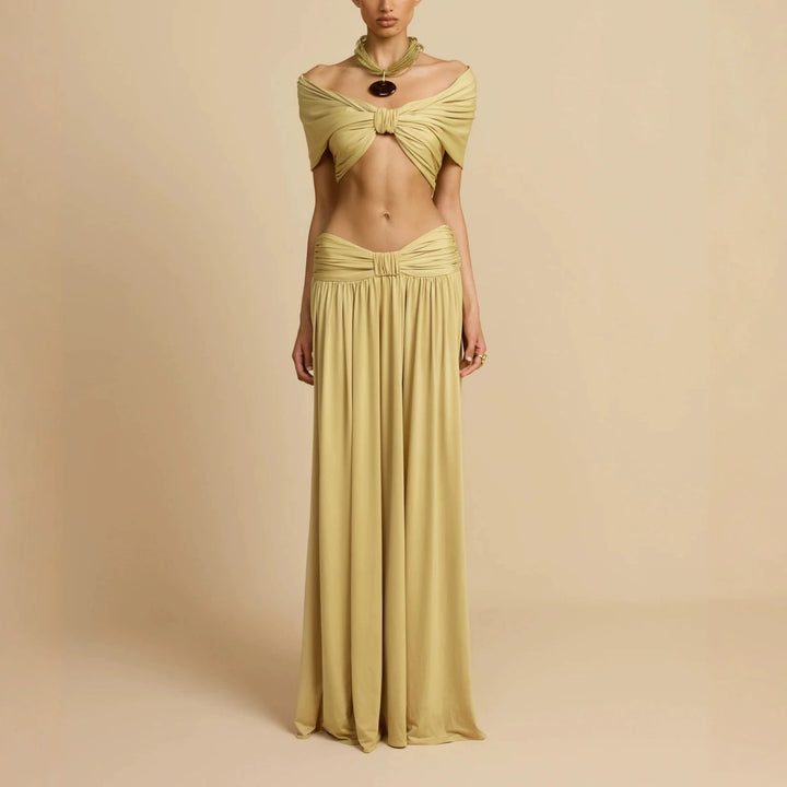 Damen Elegantes Maxikleid mit innovativem Knotted-Design Drune