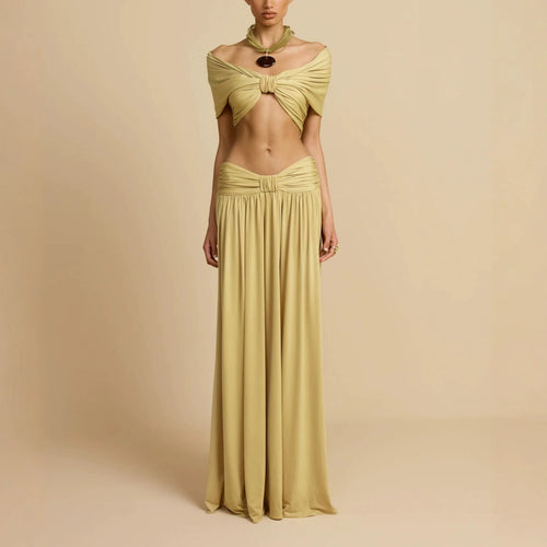 Damen Elegantes Maxikleid mit innovativem Knotted-Design Drune