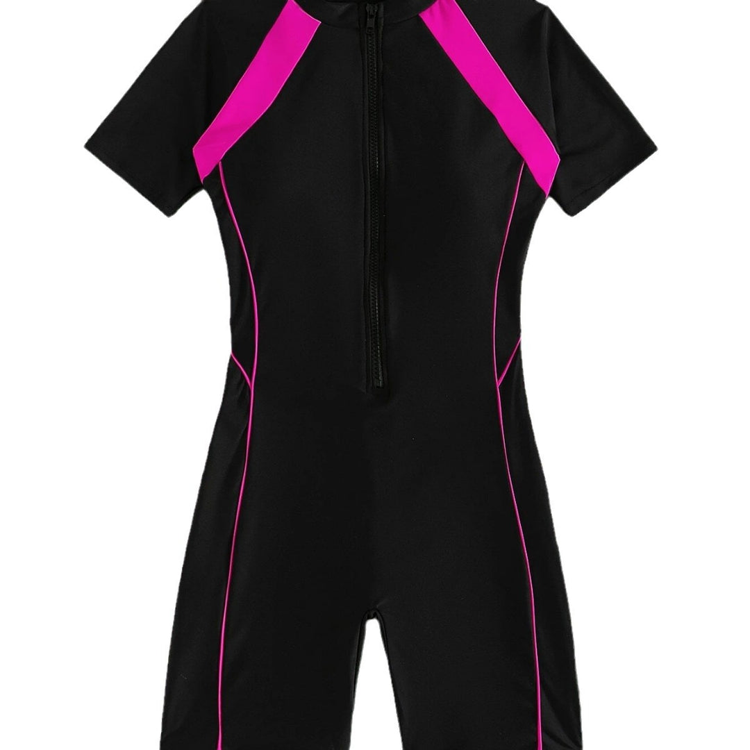 Damen Sportliches Neopren-Rashguard mit kurzem Arm Drune