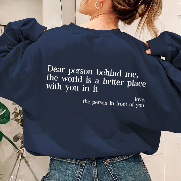 Damen Sweatshirt mit inspirierendem Schriftzug Drune
