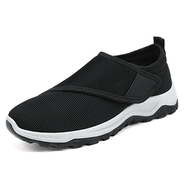 Herren nan atmungsaktiver Slip-On Mesh-Sneaker mit Klettverschluss, gepolsterter Komfortsohle und rutschfester Profilsohle Drune